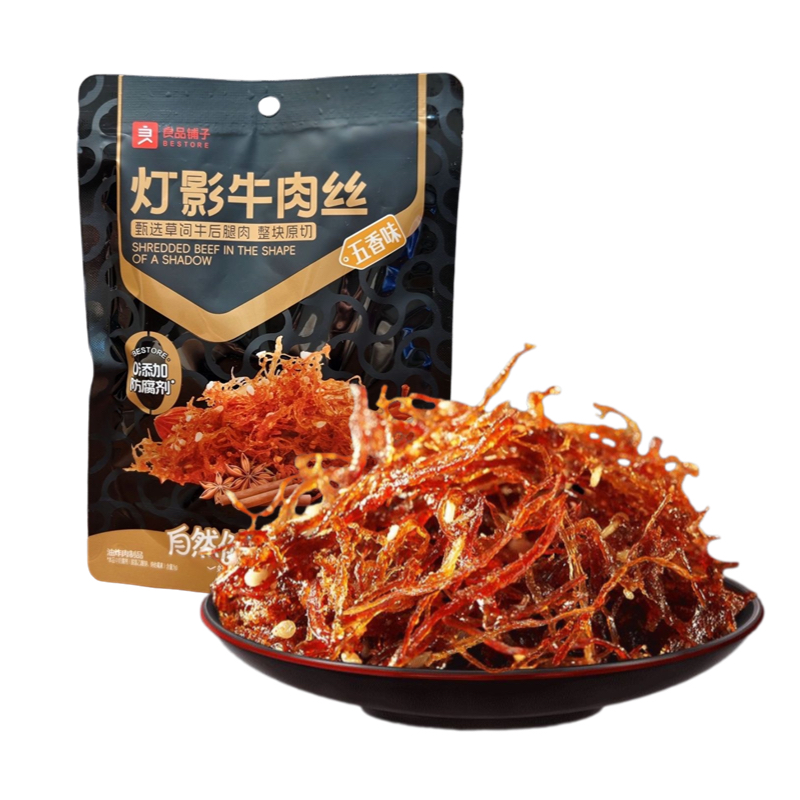 良品铺子灯影牛肉丝五香味60g - 家家超市