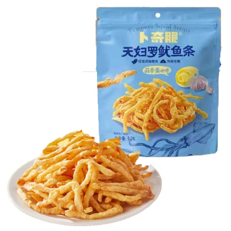 卜奇脆天妇罗鱿鱼条蒜香黄油味30g - 家家超市